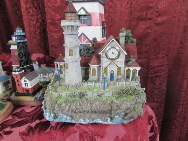 MINIATURE LIGHT HOUSE FIGURINE COLLECTION - 15 OF THEM!