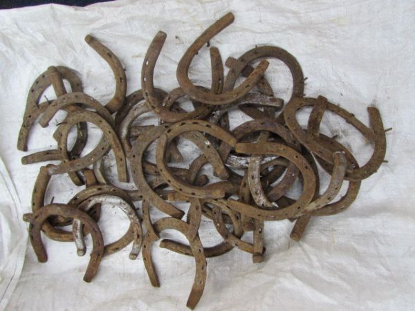 VINTAGE USED HORSE SHOES 