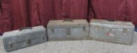 THREE VINTAGE METAL TOOL BOXES - ONE IS A SNAP ON