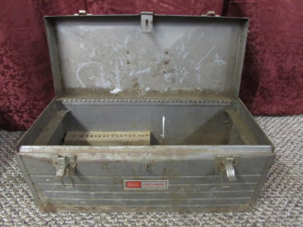 THREE VINTAGE METAL TOOL BOXES - ONE IS A SNAP ON