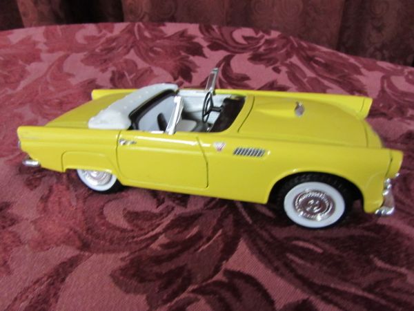 DIE CAST COLLECTIBLE CARS - FORD WAGON & T-BIRD CONVERTIBLE