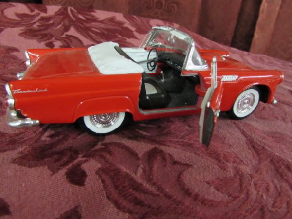 DIE CAST CARS - SNAP-ON ROADSTER & A T-BIRD