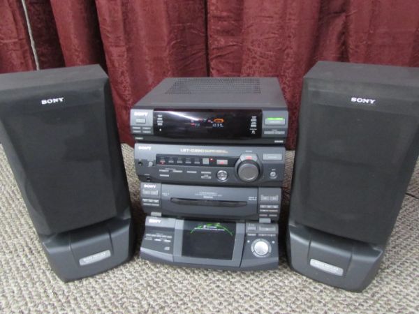 SONY STEREO SYSTEM -- 5-CD CHANGER & DUAL CASSETTES