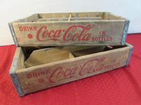TWO AWESOME VINTAGE YREKA BOTTLING COCA COLA BOXES