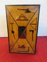 VINTAGE EXOTIC WOOD  BOX WITH INLAYS