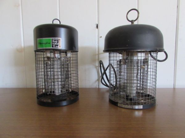 TWO ELECTRIC BUG ZAPPER LIGHTS