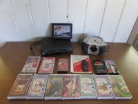 MITSUBISHI VHS PLAYER, WITH MOVIES, PORTABLE RADIO/CD PLAYER