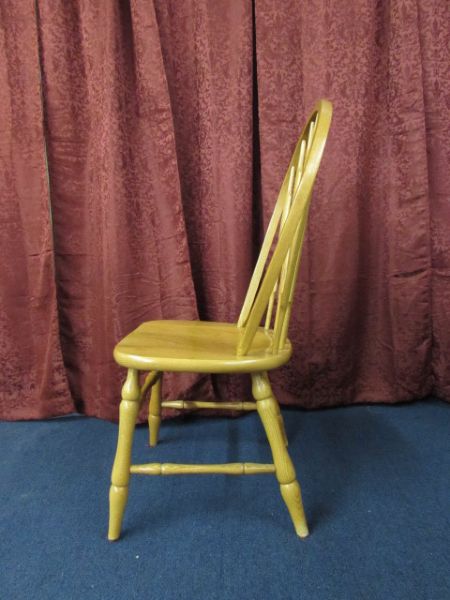 TWO OAK BENT WOOD CHAIRS 
