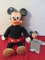 VINTAGE MARCHING MICKEY MOUSE DOLL & HAND PUPPET
