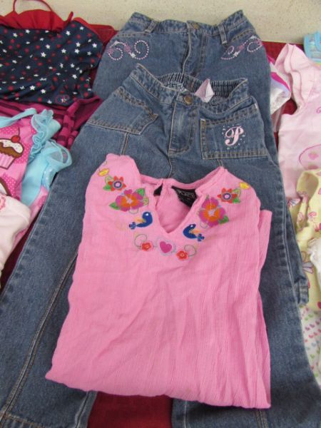 GIRLS 3T TO 4T CLOTHING - JEANS, TOPS, SWIMSUIT  + + +