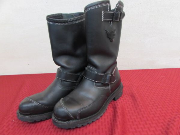 HARLEY DAVIDSON 2003 SPECIAL 100TH ANNIVERSARY LIMITED EDITION, MEN'S LEATHER BOOTS