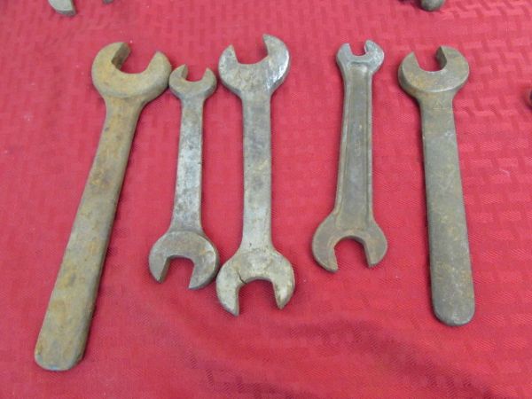 LOTS OF VINTAGE WRENCHES.  