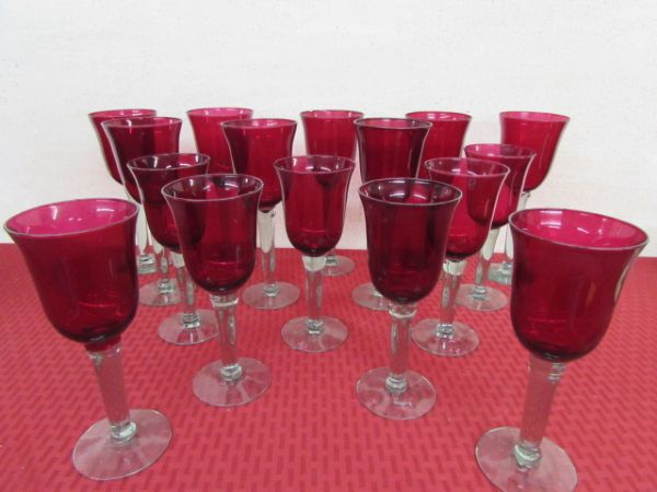 BEAUTIFUL RED WINE GOBLETS