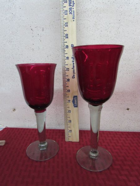 BEAUTIFUL RED WINE GOBLETS