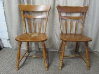 TWO MAPLE SIDE CHAIRS