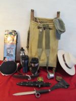 VARIETY CAMPING LOT - TERMINATOR KNIFE CANTEEN, VINTAGE ITEMS & MORE