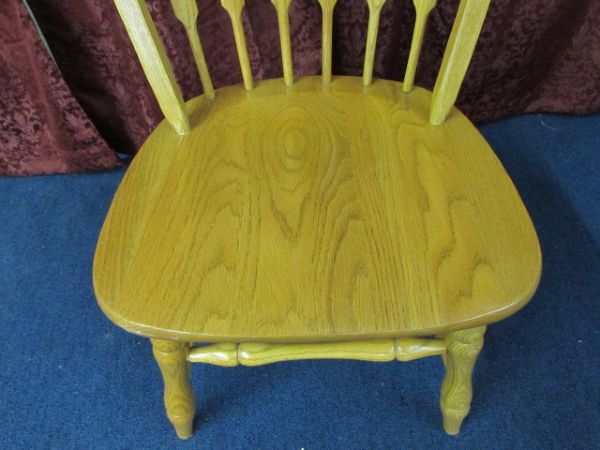 TWO ADDITIONAL OAK CHAIRS