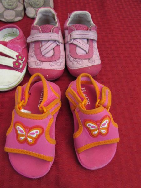 FOURTEEN INFANT TO SIZE 5 GIRLS SHOES