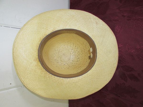 FLANNEL & STRAW COWBOY HAT - Perfect for Gold Rush Day