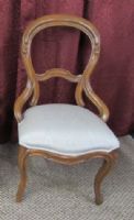 SECOND ANTIQUE BALLOON BACK CHAIR