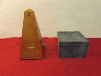 SETH THOMAS METRONOME AND STONE BOX