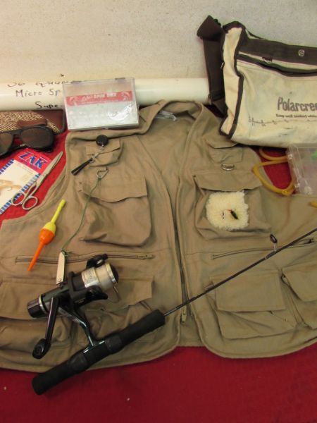 FISHING GEAR, FLY VEST, CREEL, MICRO POLE TACKLE & MORE