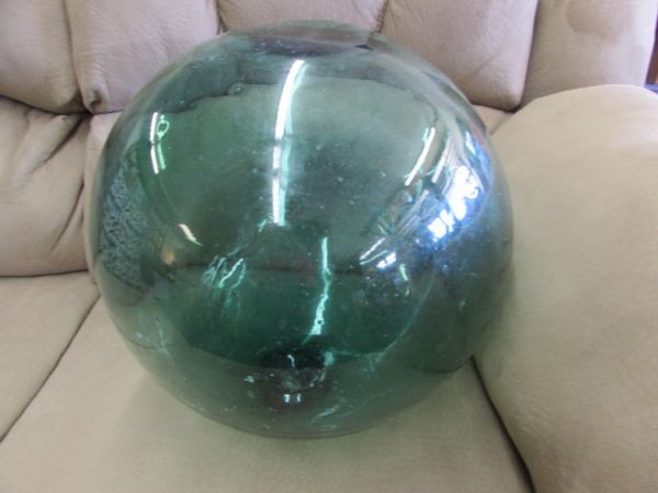 ANTIQUE VERY LARGE GLASS FLOAT