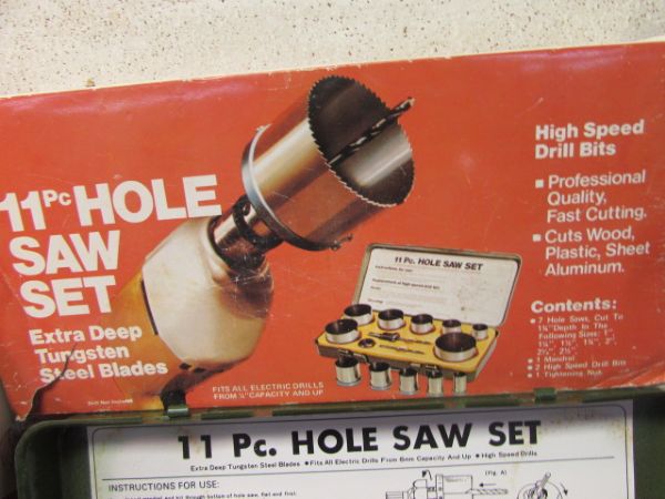 HOLE SAW SET & TWO ROTARY STRIPPERS