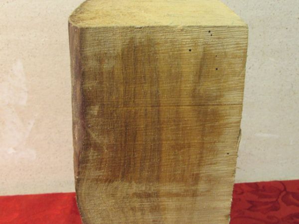 WOOD BLOCK FOR TURNING WITH PESTLE & MORTOR SET