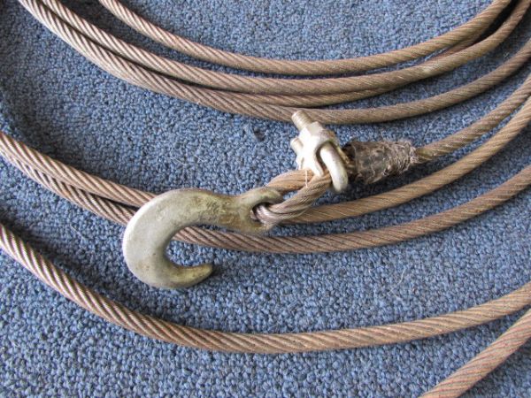 TOW CABLE WITH HOOKS