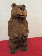 LARGE CHAIN SAW CARVED BEAR
