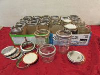 TWO CASES OF CANNING JARS