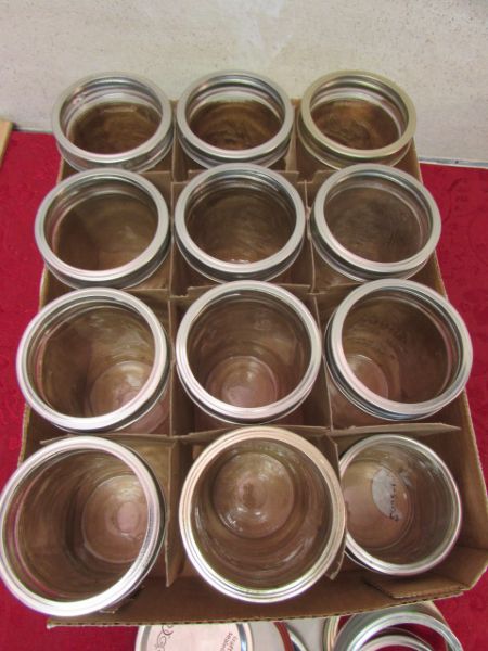 TWO CASES OF CANNING JARS