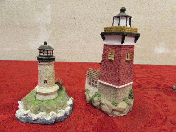 SIX COLLECTIBLE LIGHTHOUSES