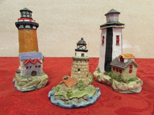 SIX COLLECTIBLE LIGHTHOUSES