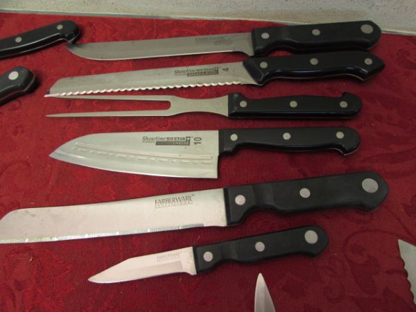 KNIVES, KNIVES & MORE KNIVES - CARVING SETS, FABERWARE