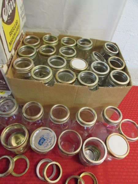 CASES OF CANNING JARS