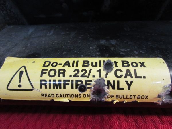 BULLET BOX TO CAPTURE YOUR .22/.17 TARGET PRACTICE.