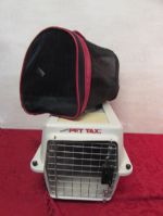 SMALL PET CRATE AND SOFT SIDE PET CARRIER