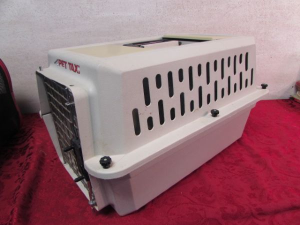 SMALL PET CRATE AND SOFT SIDE PET CARRIER