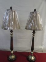 TWO BEAUTIFUL TALL MATCHING TABLE LAMPS