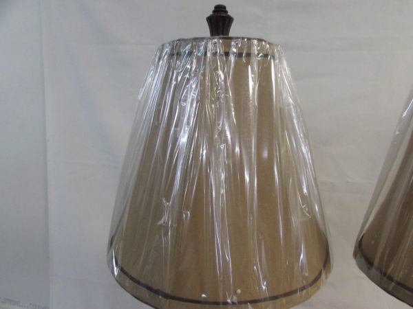 TWO BEAUTIFUL TALL MATCHING TABLE LAMPS