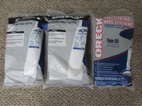 ORECK XL PLATINUM VACUUM  & LOTS OF HEPA FILTER BAGS