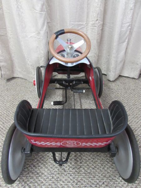 RED #3 PEDAL RACE CAR - TODDLER TESTED & APPROVED
