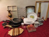 TOASTMASTER BELGIAN WAFFLE BAKER, BRASS DOLPHIN & TALL VASE, CANDLES, HOUSEWARES & MORE!