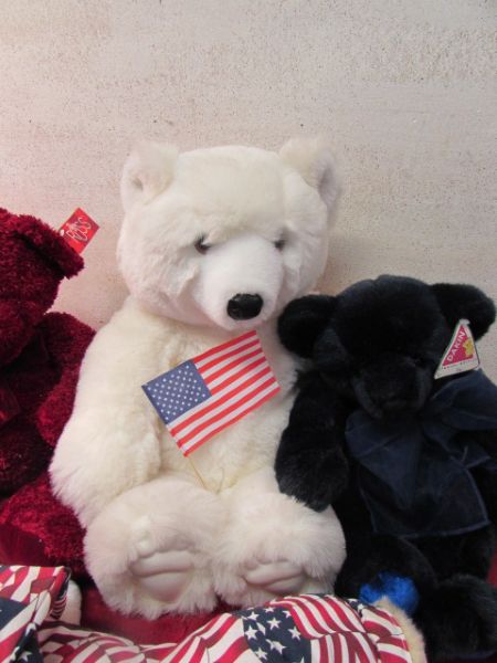 RED, WHITE & BLUE BEARS TO CELEBRATE  THE 4TH OF JULY