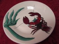 POOLE POTTERY ENGLAND HAND PAINTED LOBSTER PLATTER