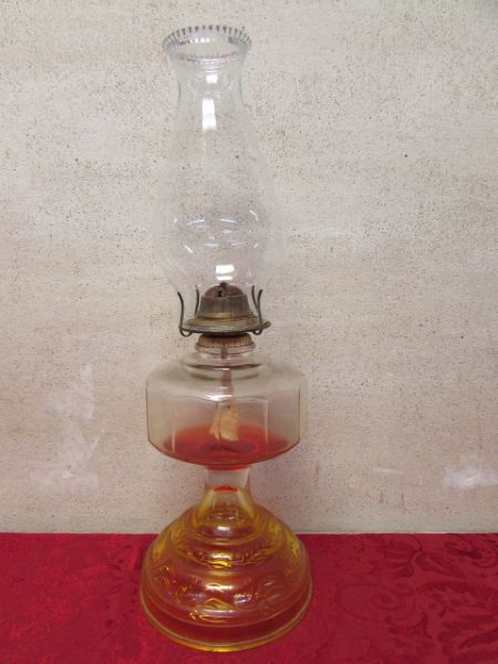 VINTAGE HURRICANE LAMPS & LAMP OIL