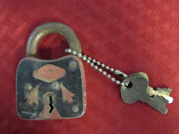 ANTIQUE PAD LOCK, DISAPPEARING NICKEL TRICK & MUCH MORE
