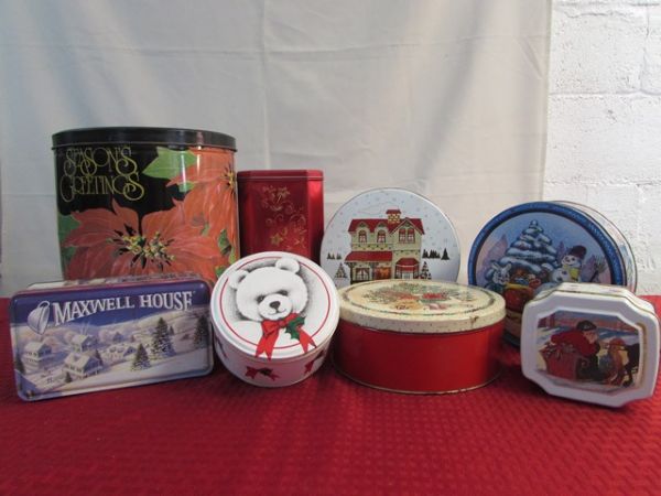 HUGE SELECTION OF TINS, PICTURE FRAMES & MORE